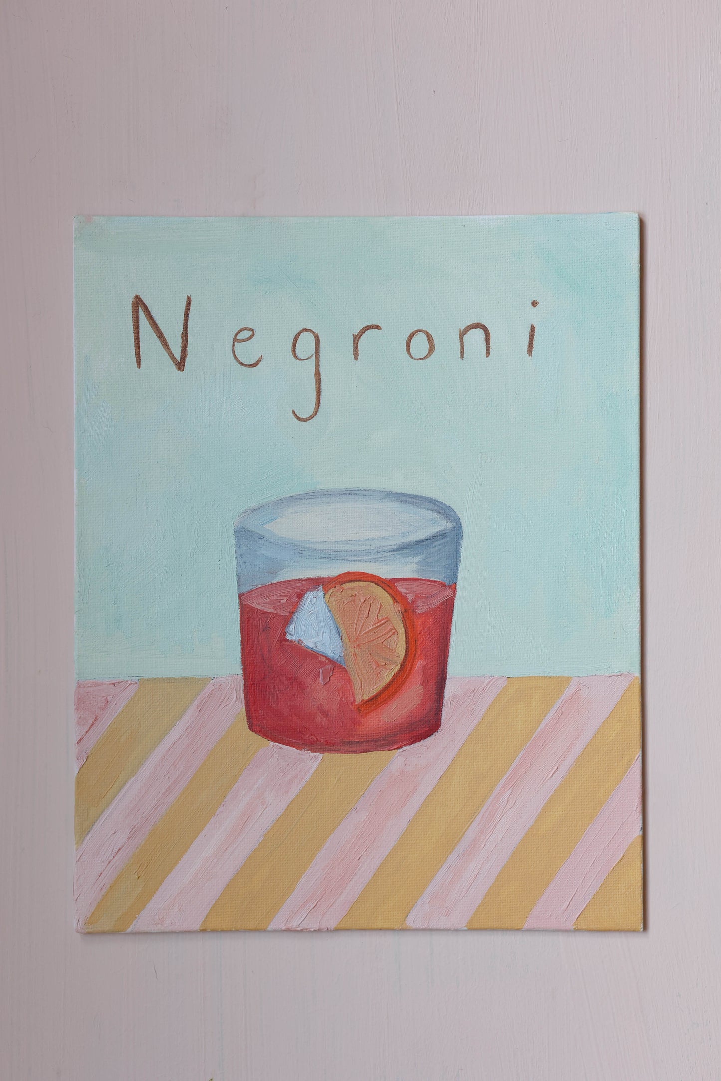 Negroni - Oil on Board